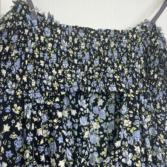 Free People - Molly Jo Boho Colorful Floral Back Cutout Midi Dress Size XL - Picture 13 of 14